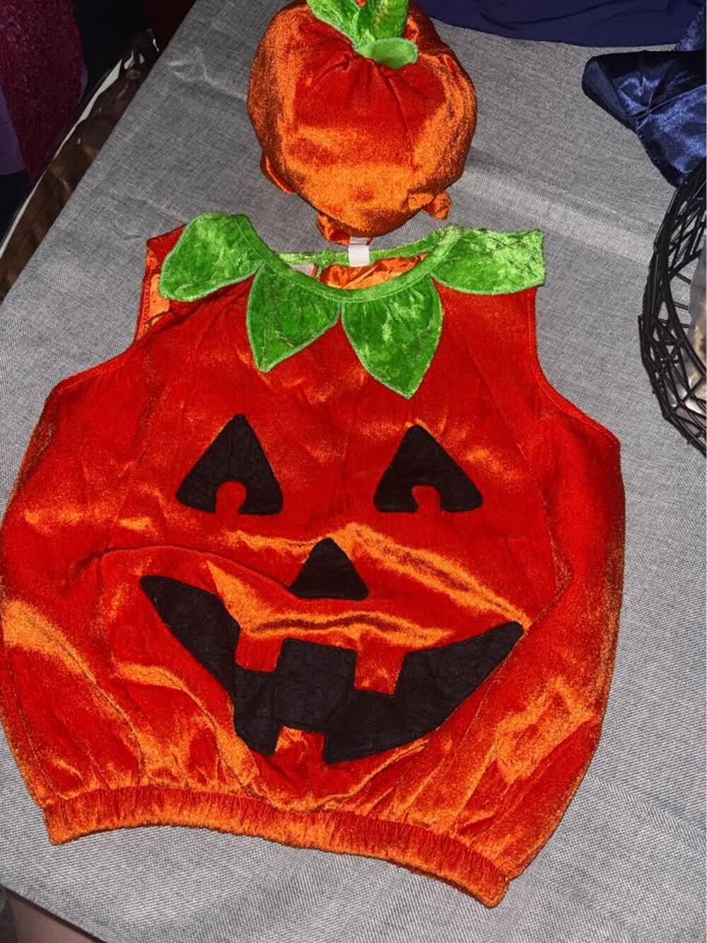 Plush Pumpkin Halloween Costume with Hat (12-24 months)